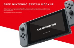Reaslitic Nintendo Switch PSD Mockup