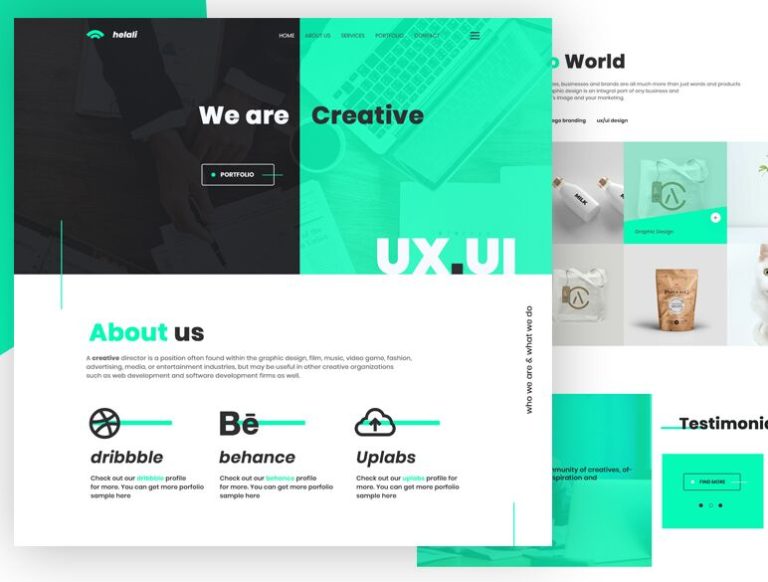 Modern UI UX Design Agency PSD Template