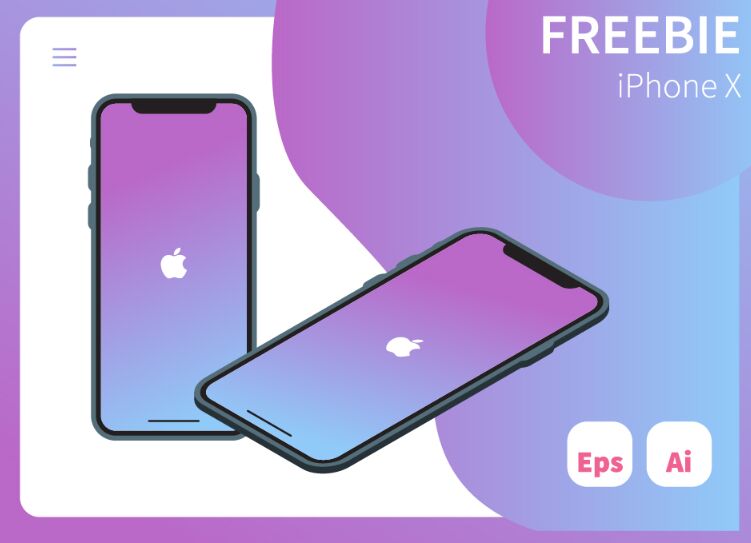 iPhone X Clay Vector Mockups (AI+EPS)