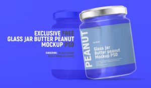 Realistic Glass Jar PSD Mockup