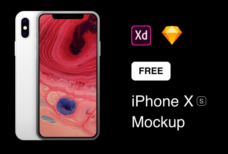 iPhone XS Mockups For XD & Sketch