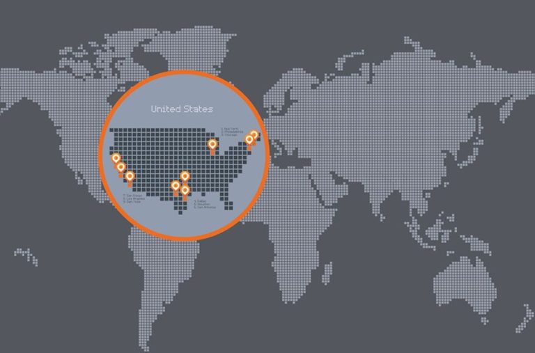 Dotted World Map Vector