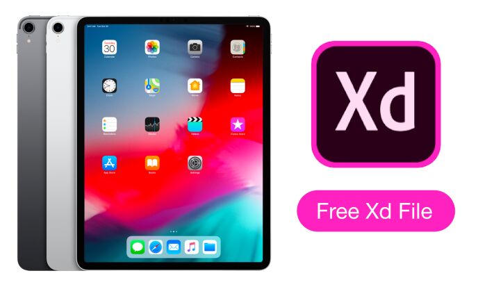 New iPad Pro 2018 XD Mockup