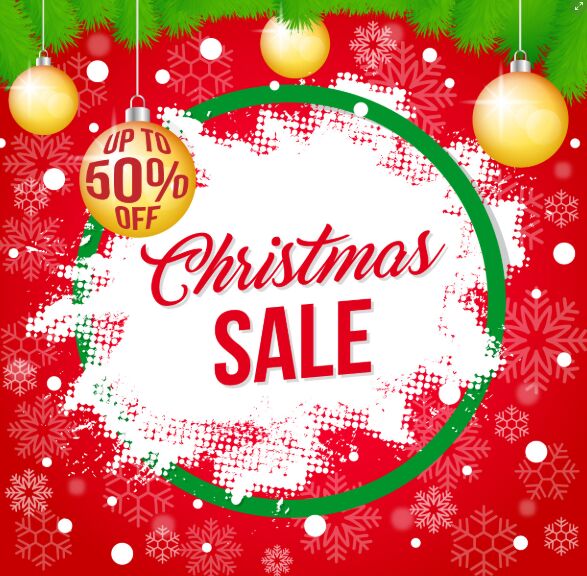 Christmas Sale Banner Template For Illustrator