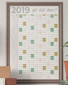 Printable Wall Calendar Planner 2019