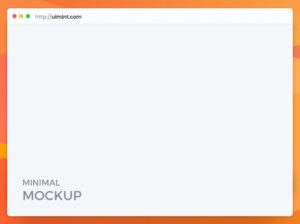 Minimal Clean macOS Browser Mockup