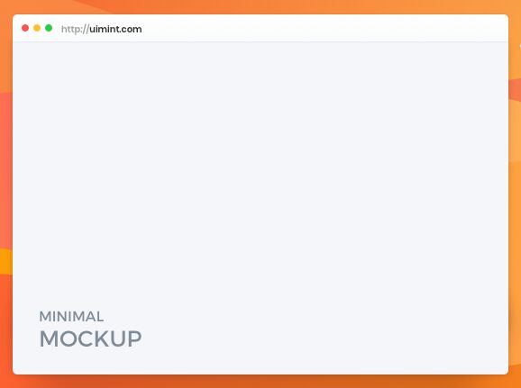 Minimal Clean macOS Browser Mockup