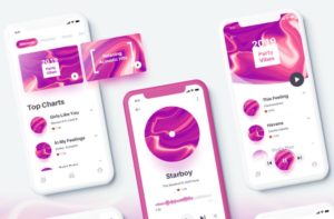 Elegant Music App UI Kit For Sketch