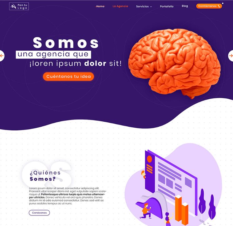 Beautiful Agency Website PSD Template