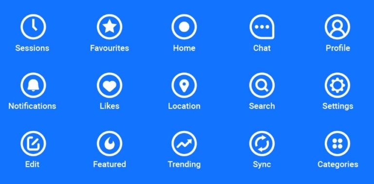 Minimal Icon Set For App Design (AI)