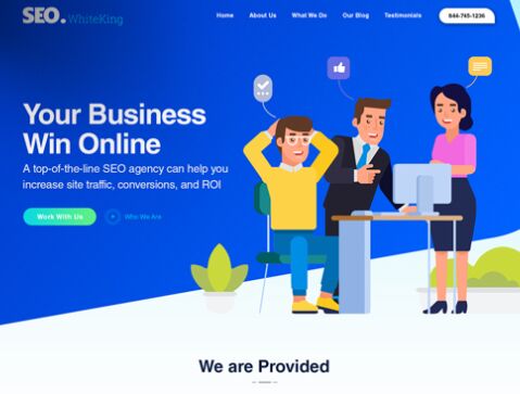 SEO Agency Web Template PSD