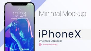Minimal iPhone X Series PSD Mockup