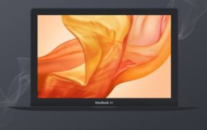 Dark Macbook PSD Mockup