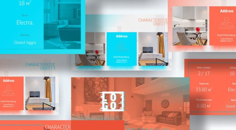 Modern PowerPoint Presentation PSD Mockup