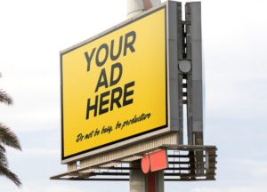 Realistic Professional Outdoor Billboard Mockup PSD