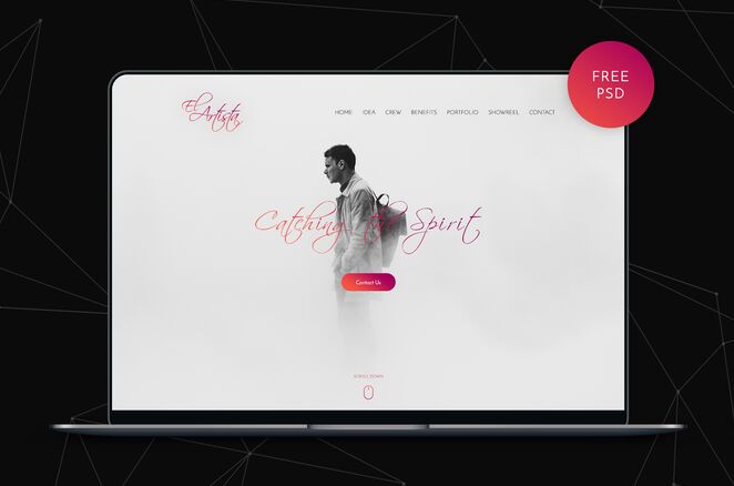 Art Agency Web Template For Photoshop