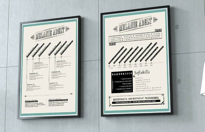 Resume CV Poster PSD Template