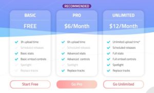 Clean Pricing Table Concept Vector Design