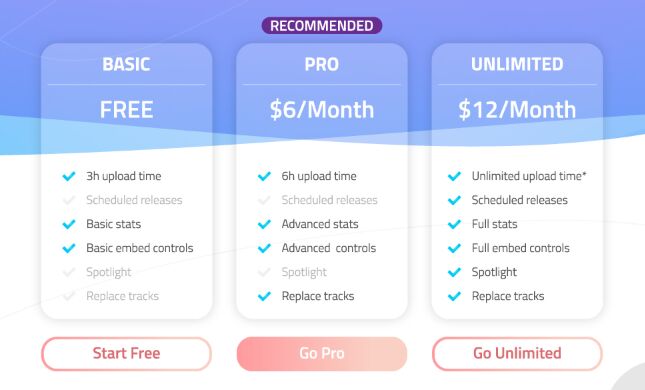Clean Pricing Table Concept Vector Design