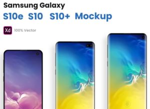 Samsung Galaxy S10, S10e, S10+ XD Mockups
