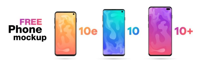 Samsung Galaxy S10 Vector Mockups