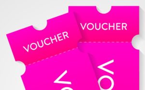 Beautiful Voucher Vector Mockup