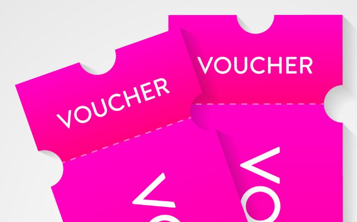 Beautiful Voucher Vector Mockup