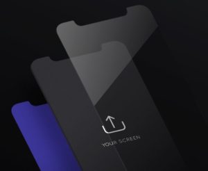 Perspective iPhone X Screen Mockup PSD