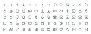 60 Outlined UI UX Icons For Sketch App