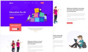 Modern Education Web Template PSD