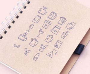 Minimal Drinks Stroke Icons Vector