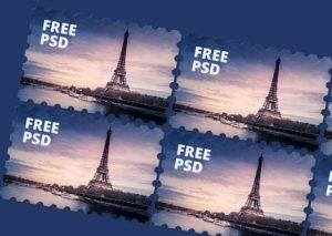 Realistic Stamp Mockup PSD