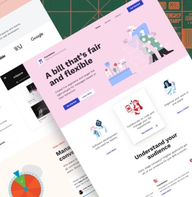 Foundation Landing Page Sketch Template