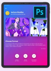 iPad Clay Black Portrait PSD Mockup
