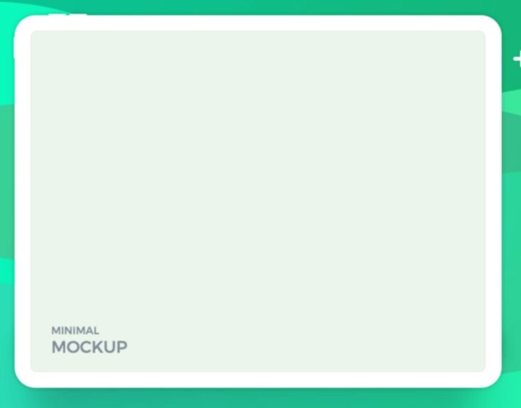Minimal Flat iPad Pro Mockup (PSD, Sketch, XD)