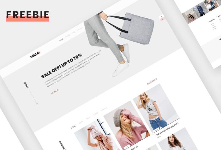 Clearn E-commerce Website Template For Adobe XD