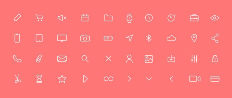 40 Thin Line Icons Pack (AI+Sketch)