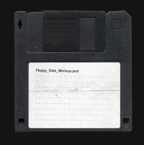 Realistic Floppy Disk PSD Mockup