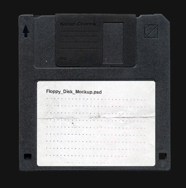 Realistic Floppy Disk PSD Mockup