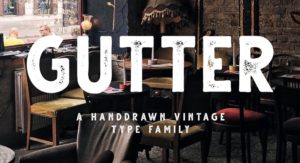Gutter Vintage Typeface