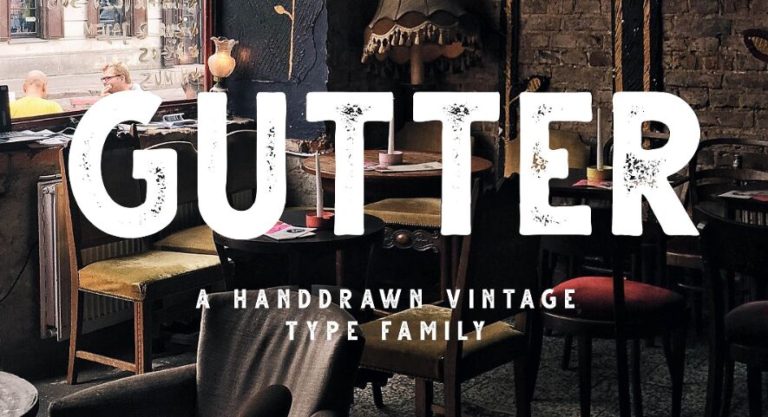 Gutter Vintage Typeface
