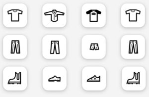 12 Clothes Sketch Icons