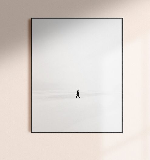 Realistic Minimal Wall Frame PSD Mockup