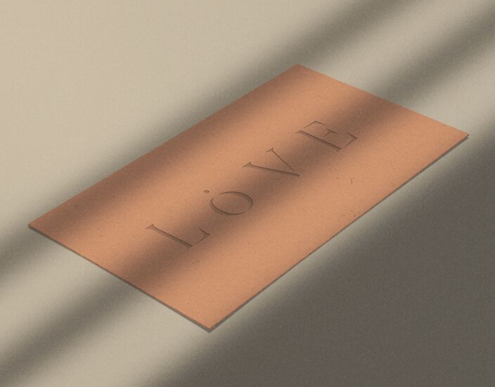 Business Card With Letterpress Effect