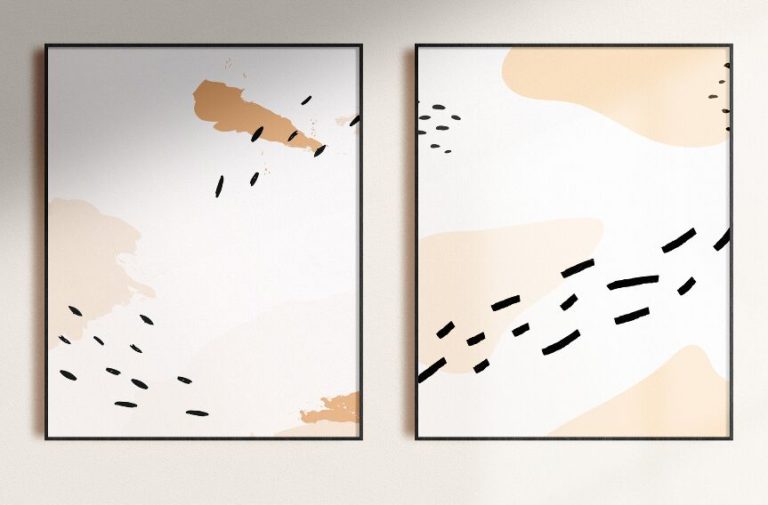Realistic Wall Frame Mockup PSD