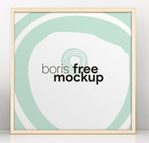 Square Poster & Photo Frame PSD Mockup