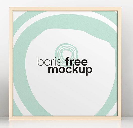 Square Poster & Photo Frame PSD Mockup