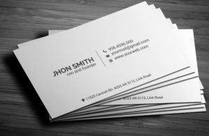 Minimalist Rounded & Rectangle Business Card PSD Template