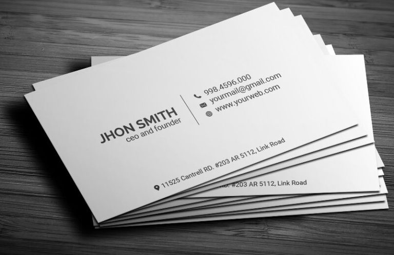 Minimalist Rounded & Rectangle Business Card PSD Template