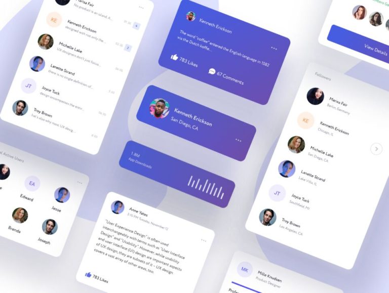 Modern Card App UI Kit For XD
